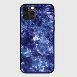 Чехол для iPhone 12 Pro Абстракция - sea blue, цвет: 3D-черный
