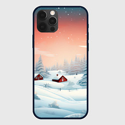 Чехол для iPhone 12 Pro Погружение в зимнюю атмосферу, цвет: 3D-черный