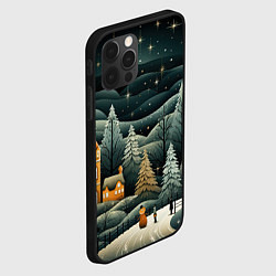 Чехол для iPhone 12 Pro Зима в городе ожидание праздника, цвет: 3D-черный — фото 2