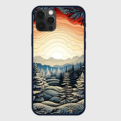 Чехол для iPhone 12 Pro Искрящиеся снежинки в вальсе волшебства, цвет: 3D-черный