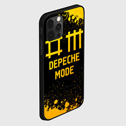 Чехол для iPhone 12 Pro Depeche Mode - gold gradient, цвет: 3D-черный — фото 2