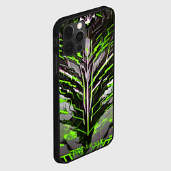 Чехол для iPhone 12 Pro Киберпанк доспех зелёный, цвет: 3D-черный — фото 2