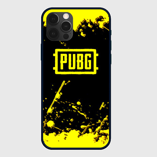 Чехол iPhone 12 Pro PUBG online yellow / 3D-Черный – фото 1