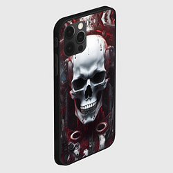 Чехол для iPhone 12 Pro Киберпанк череп с дреддами, цвет: 3D-черный — фото 2
