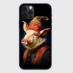 Чехол для iPhone 12 Pro Знатный боров 19 век, цвет: 3D-черный