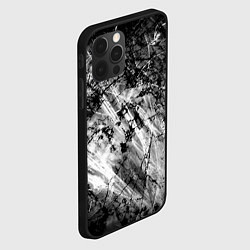 Чехол для iPhone 12 Pro Чёрный мрамор, цвет: 3D-черный — фото 2