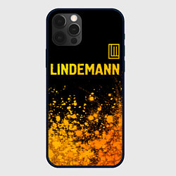 Чехол для iPhone 12 Pro Lindemann - gold gradient посередине, цвет: 3D-черный