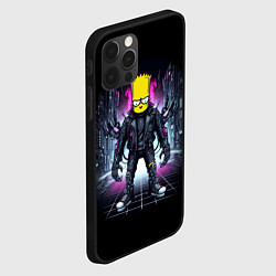 Чехол для iPhone 12 Pro Cool Bart Simpson - cyberpunk - ai art, цвет: 3D-черный — фото 2