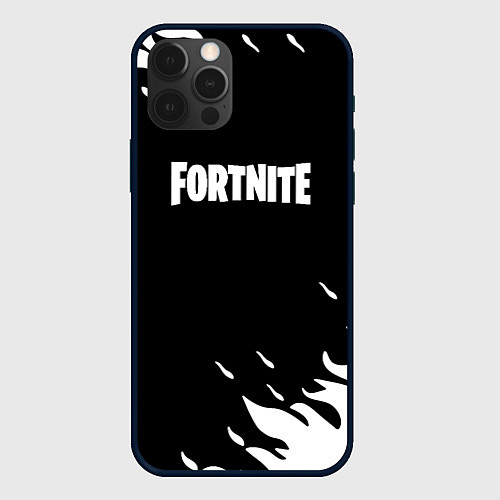 Чехол iPhone 12 Pro Fortnite fire flame / 3D-Черный – фото 1