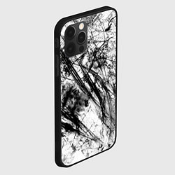 Чехол для iPhone 12 Pro Чёрно белые узоры, цвет: 3D-черный — фото 2