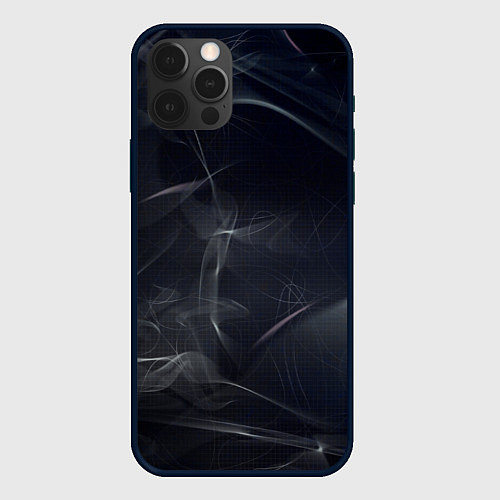 Чехол iPhone 12 Pro Серый дым и тьма / 3D-Черный – фото 1