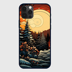 Чехол для iPhone 12 Pro Волшебная роспись, цвет: 3D-черный
