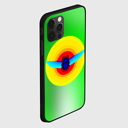 Чехол для iPhone 12 Pro Скарабей в желтом круге, цвет: 3D-черный — фото 2