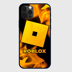 Чехол для iPhone 12 Pro Roblox - gold gradient, цвет: 3D-черный