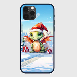 Чехол для iPhone 12 Pro Дракон ледяной вихрь, цвет: 3D-черный