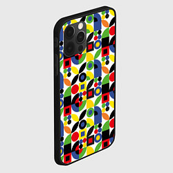 Чехол для iPhone 12 Pro Паттерн из геометрических фигур, цвет: 3D-черный — фото 2