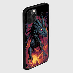 Чехол для iPhone 12 Pro Дракон серебряных морозов 2024, цвет: 3D-черный — фото 2