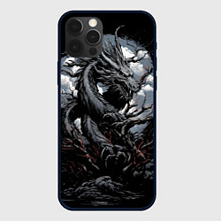 Чехол для iPhone 12 Pro Дракон ярких фейерверков 2024, цвет: 3D-черный