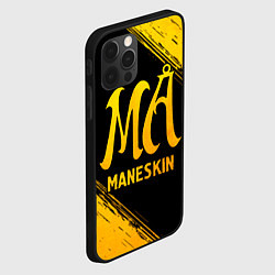 Чехол для iPhone 12 Pro Maneskin - gold gradient, цвет: 3D-черный — фото 2