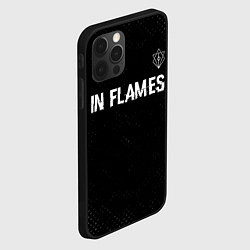 Чехол для iPhone 12 Pro In Flames glitch на темном фоне посередине, цвет: 3D-черный — фото 2