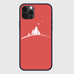 Чехол для iPhone 12 Pro Minimalistic Christmas, цвет: 3D-черный