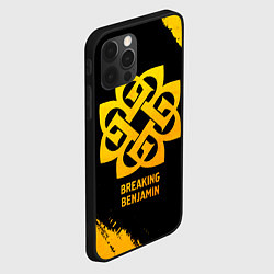 Чехол для iPhone 12 Pro Breaking Benjamin - gold gradient, цвет: 3D-черный — фото 2