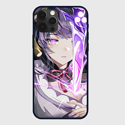 Чехол для iPhone 12 Pro Genshin Impact Raiden Baal, цвет: 3D-черный