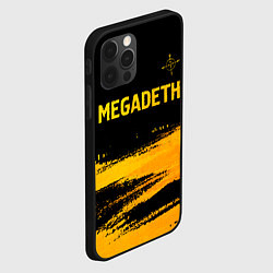 Чехол для iPhone 12 Pro Megadeth - gold gradient посередине, цвет: 3D-черный — фото 2