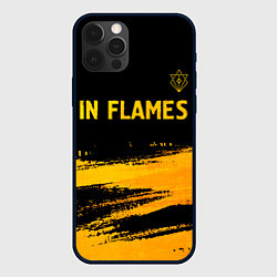 Чехол для iPhone 12 Pro In Flames - gold gradient посередине, цвет: 3D-черный