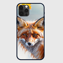 Чехол для iPhone 12 Pro Лиса с осенними листьями, цвет: 3D-черный