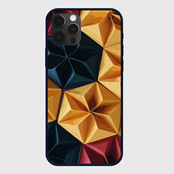 Чехол для iPhone 12 Pro Ромбовое вдохновение, цвет: 3D-черный