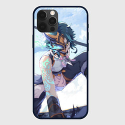 Чехол для iPhone 12 Pro Genshin Impact Сяо Xiao Mask, цвет: 3D-черный