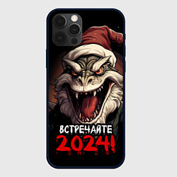 Чехол для iPhone 12 Pro Встречайте 2024 год, цвет: 3D-черный