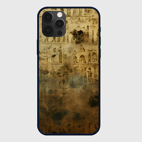 Чехол iPhone 12 Pro Древний папирус / 3D-Черный – фото 1