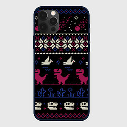 Чехол для iPhone 12 Pro Доисторический свитер, цвет: 3D-черный