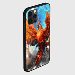 Чехол для iPhone 12 Pro Птица феникс в огне, цвет: 3D-черный — фото 2