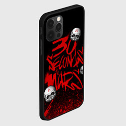 Чехол для iPhone 12 Pro Thirty seconds to mars skulls, цвет: 3D-черный — фото 2