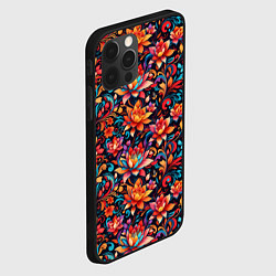 Чехол для iPhone 12 Pro Красивый русский узор, цвет: 3D-черный — фото 2