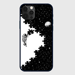 Чехол для iPhone 12 Pro Космический пазл, цвет: 3D-черный