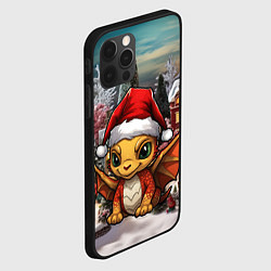 Чехол для iPhone 12 Pro Дракоша 2024 новогодний символ года, цвет: 3D-черный — фото 2