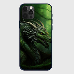 Чехол для iPhone 12 Pro Зеленый дракон символ 2024, цвет: 3D-черный