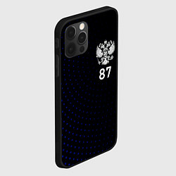 Чехол для iPhone 12 Pro Республика Коми - синие крапинки, цвет: 3D-черный — фото 2