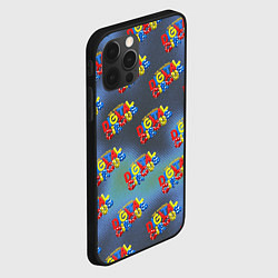Чехол для iPhone 12 Pro The amazing digital circus pattern, цвет: 3D-черный — фото 2