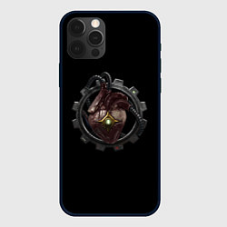 Чехол для iPhone 12 Pro Сердце механикус стимпанк, цвет: 3D-черный