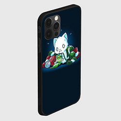 Чехол для iPhone 12 Pro Кот с пряжей, цвет: 3D-черный — фото 2