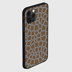 Чехол для iPhone 12 Pro Витражный паттерн с текстурой, цвет: 3D-черный — фото 2