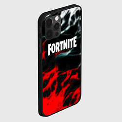 Чехол для iPhone 12 Pro Fortnite flame abstract, цвет: 3D-черный — фото 2