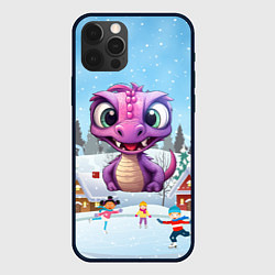 Чехол для iPhone 12 Pro Милый маленький дракон 2024, цвет: 3D-черный
