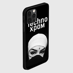 Чехол для iPhone 12 Pro Techno храм монашка в маске, цвет: 3D-черный — фото 2