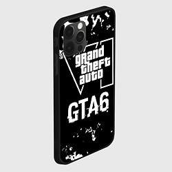 Чехол для iPhone 12 Pro GTA6 glitch на темном фоне, цвет: 3D-черный — фото 2